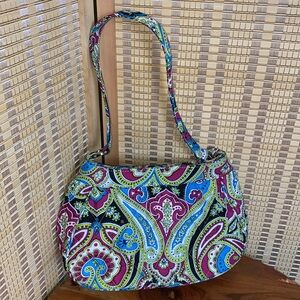 Vera Bradley Silk Limited Edition Daphne Vibrant Paisley Shoulder Bag